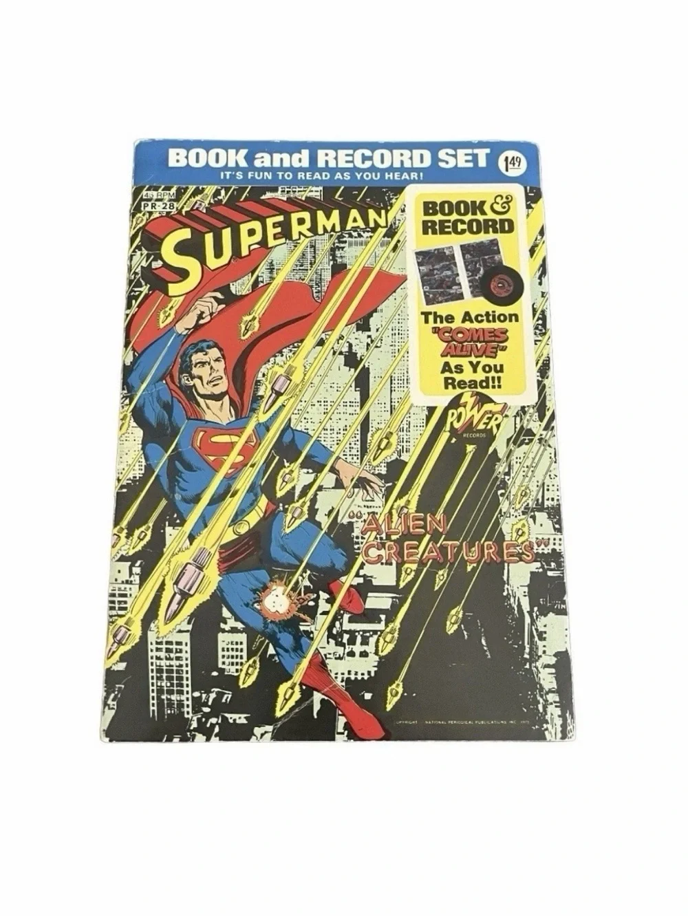 Superman Alien Creatures Power Records Comic Book 1975 PR-28 No Record